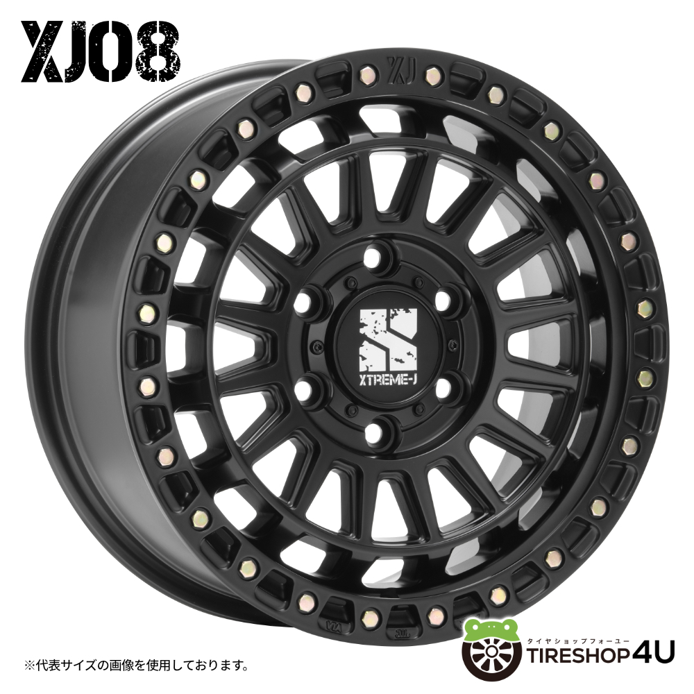 4本セット エクストリームJ XJ08 17x8.0J 6/139.7+20 SBK BFグッドリッチ オールテレーンT/A KO3 265/65R17 WL プラド トライトン GSR GLSの画像