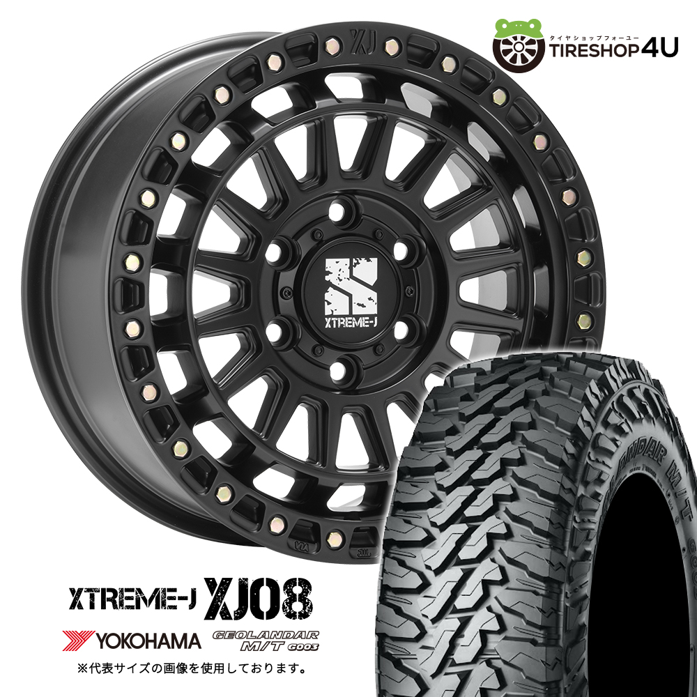 4本セット XTREME-J XJ08 17x8.0J 6/139.7+20 SBK YOKOHAMA GEOLANDAR