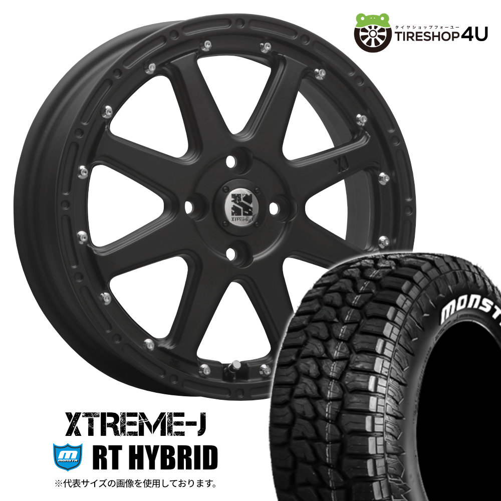 4本セット MLJ XTREME-J 15x4.5J 4/100 +43 FB MONSTA RT HYBRID R/T  