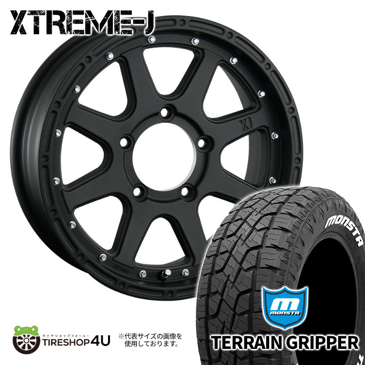 4本セット XTREME J 16x5.5J 5/139.7 +20 FBK MONSTA TERRAIN GRIPPER A/T 215/70R16 ホワイトレター ジムニー JB64 :XJ 1655 5H139 20 FB TERRAINGRIPPER 2157016:TIRE SHOP 4U 4号店