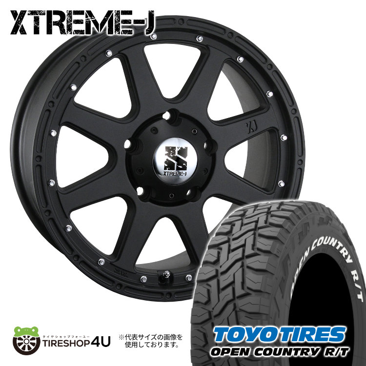 4本セット XTREME J エクストリームJ 18x8.0J 5/150 +50 FBK TOYO OPEN COUNTRY R/T 285/60R18 ホワイトレター ランドクルーザー 200系 :XTREME J 066:TIRE SHOP 4U 4号店