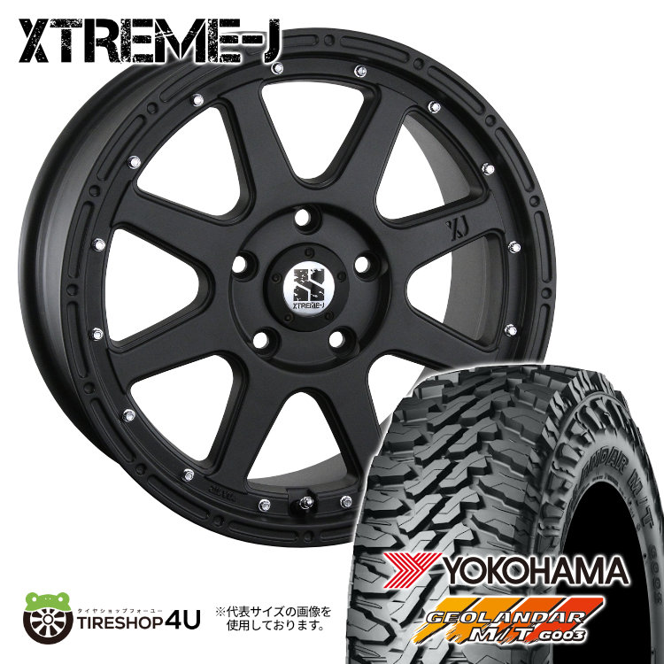 4本セット XTREME J 16x7.0J 5/114.3 +35 FBK YOKOHAMA GEOLANDAR M/T G003 225/70R16 デリカD5 など :XJ 1670 5H114 35 FB G003 2257016:TIRE SHOP 4U 4号店