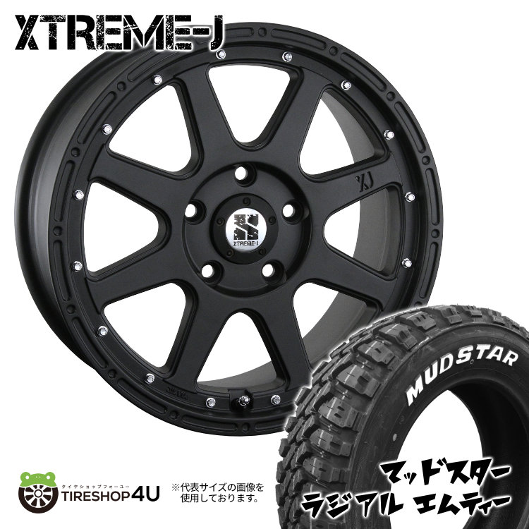 4本セット XTREME-J エクストリームJ 16x7.0J 5/114.3 +35 FBK MUDSTAR radial M/T 215/60R16  ホワイトレター ヤリスクロス カスタム車など : xtreme-j-140 : TIRE SHOP 4U-4号店 - 通販 - Yahoo!ショッピング