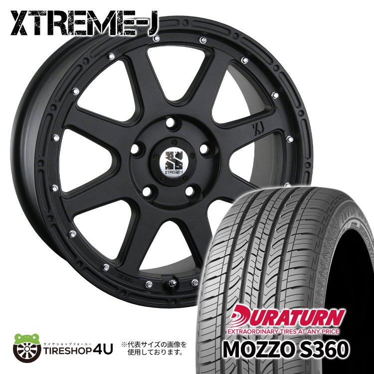 4本セット XTREME J エクストリームJ 17x7.5J 5/114.3 +38 FBK DURATURN MOZZO S360 225/65R17 CX 5 エクストレイル ハリアー RAV4 :XTREME J 047:TIRE SHOP 4U 4号店