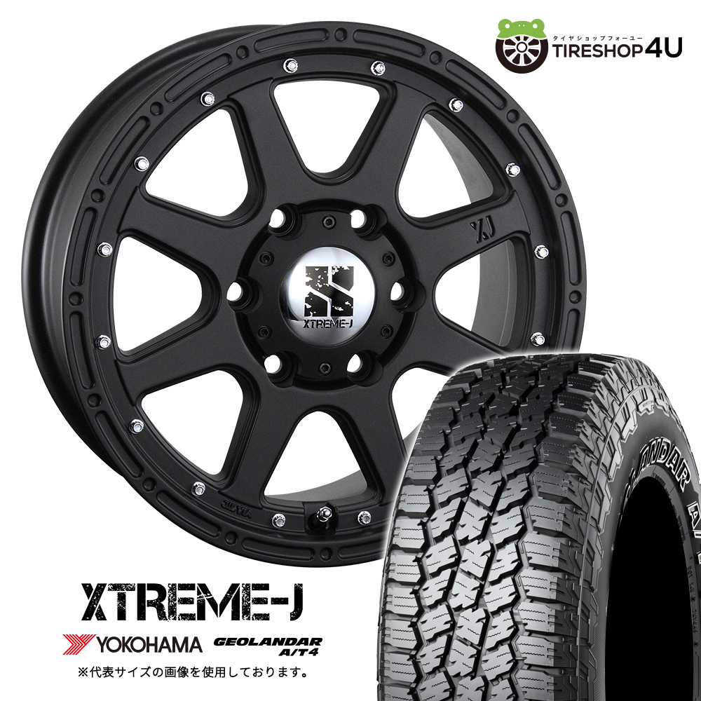 4本セット MLJ XTREME-J 18x8.0J 6/139.7+25 FBK YOKOHAMA GEOLANDAR A