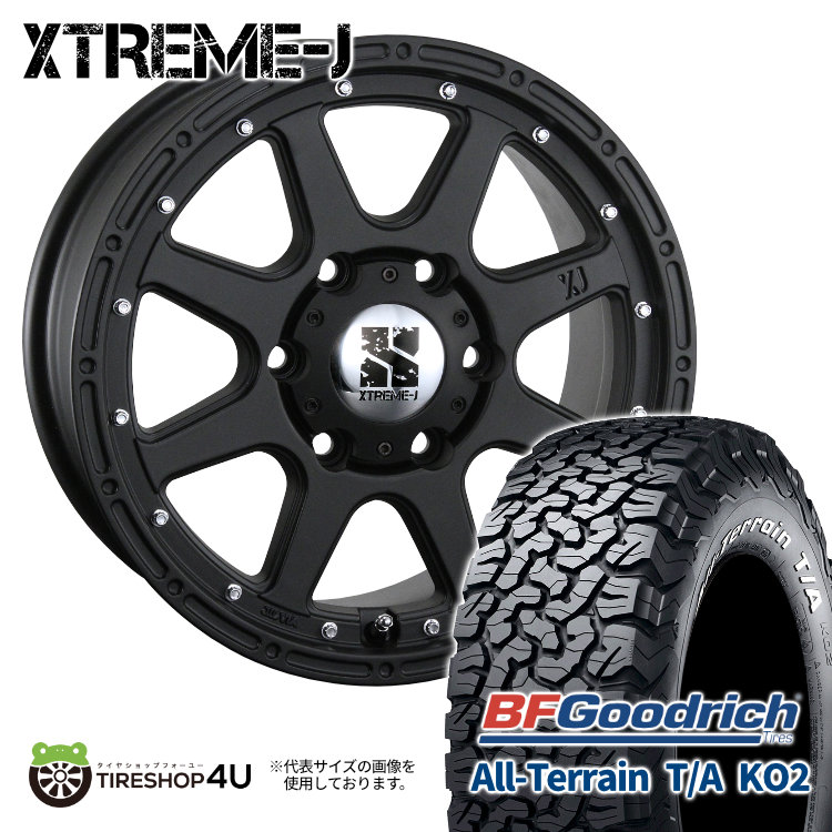 4本セット XTREME J 18x8.0J 6/139.7 +25 FBK BFGoodrich All Terrain T/A KO2 285/60R18 ホワイトレター FJクルーザー : xj 1880 6h139 25 fb ko2 2856018 : TIRE SHOP 4U 4号店