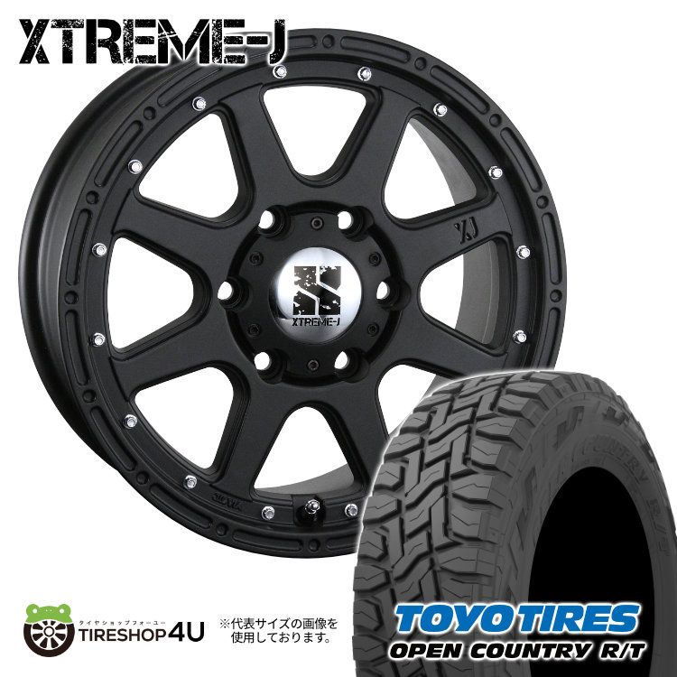 4本セット XTREME J エクストリームJ 16x7.0J 6/139.7 +30 FBK TOYO OPEN COUNTRY R/T 215/70R16 ブラックレター ハイエース 200系 OF車 :XTREMEJ 1670 6H FBK OPEN RT 2157016:TIRE SHOP 4U 4号店