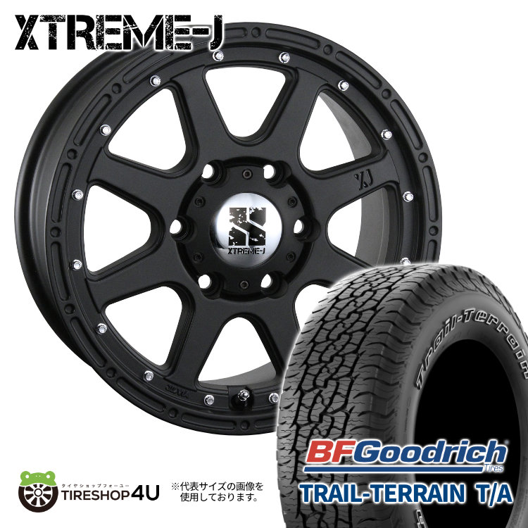 4本セット XTREME J 17x7.5J 6/139.7 +25 FBK BFGoodrich TRAIL TERRAIN T/A 265/65R17 ホワイトレター プラド ハイラックス :XJ 1775 6H139 25 FB TRAIL TERRAIN 2656517:TIRE SHOP 4U 4号店