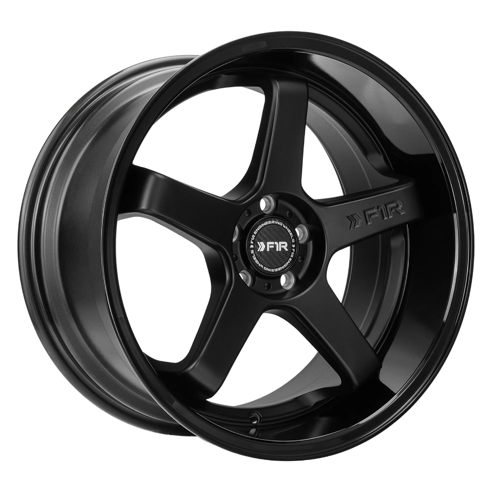 4本購入で送料無料 F1R FC5 18x8.5J 5/100 +35 Hyper Black/Polish Lip