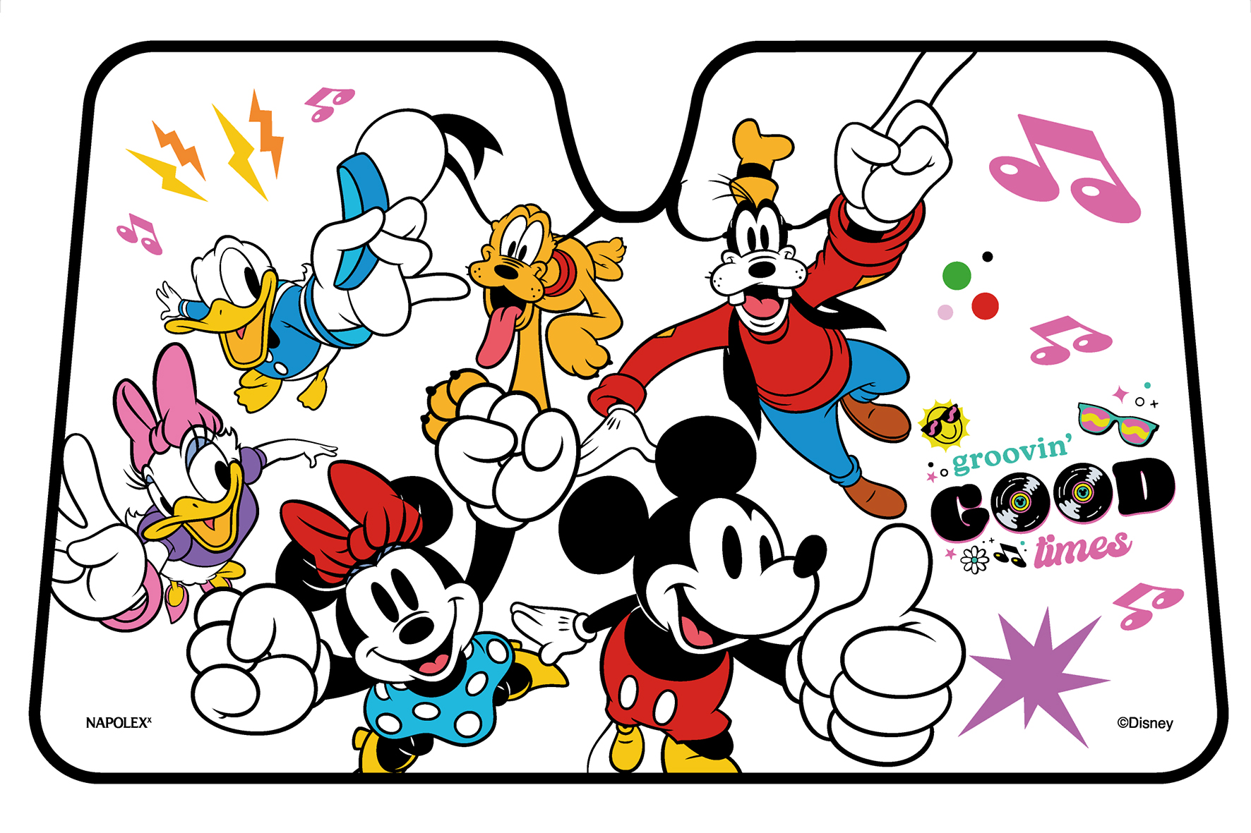 NAPOLEX（ナポレックス） 選べる4種 サンシェード 車 ミッキー Lサイズ