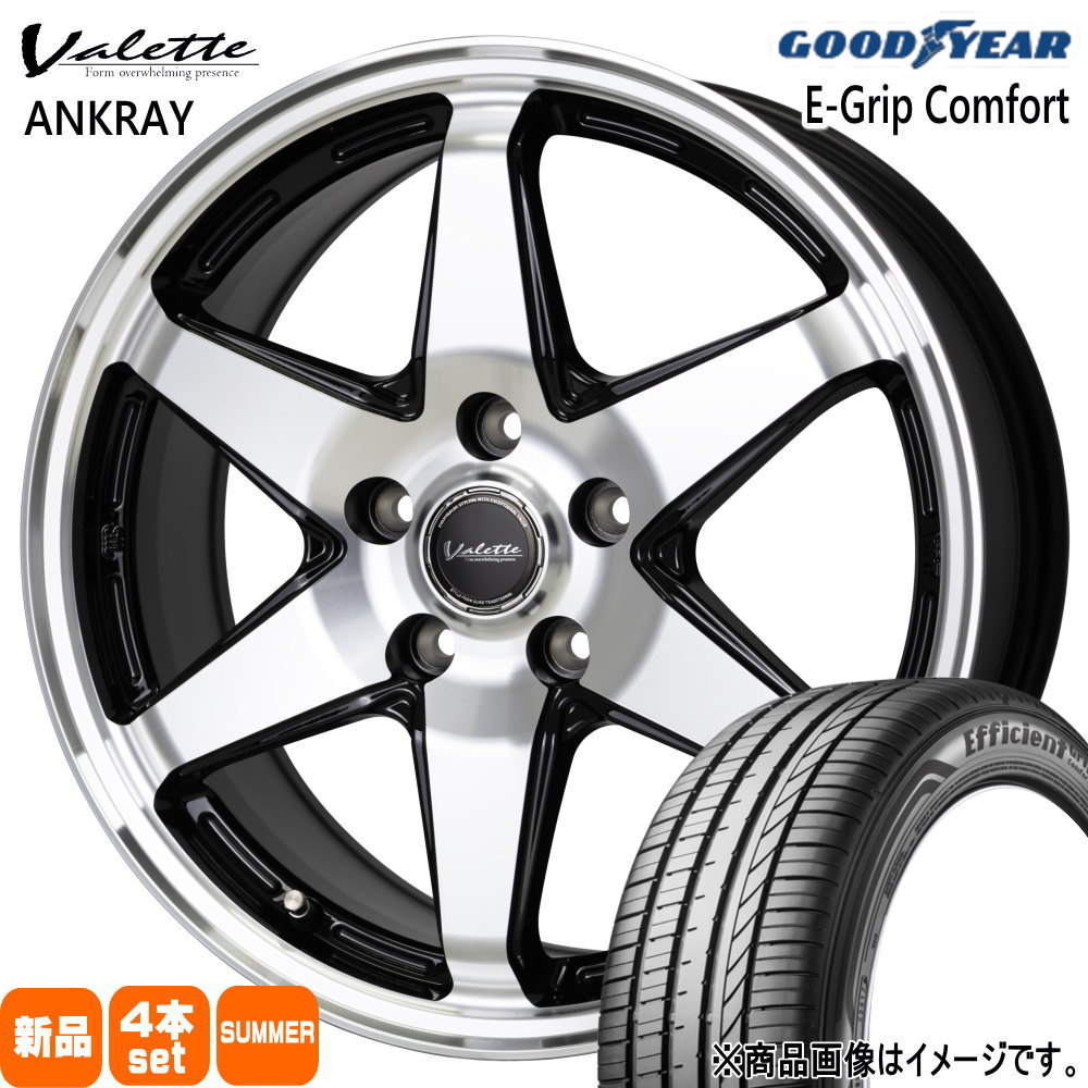 185/65R15 88H グッドイヤー EfficientGrip Comfort 夏用 サマータイヤ Valette ANKRAY 10系 シエンタ プレミオ  15インチ