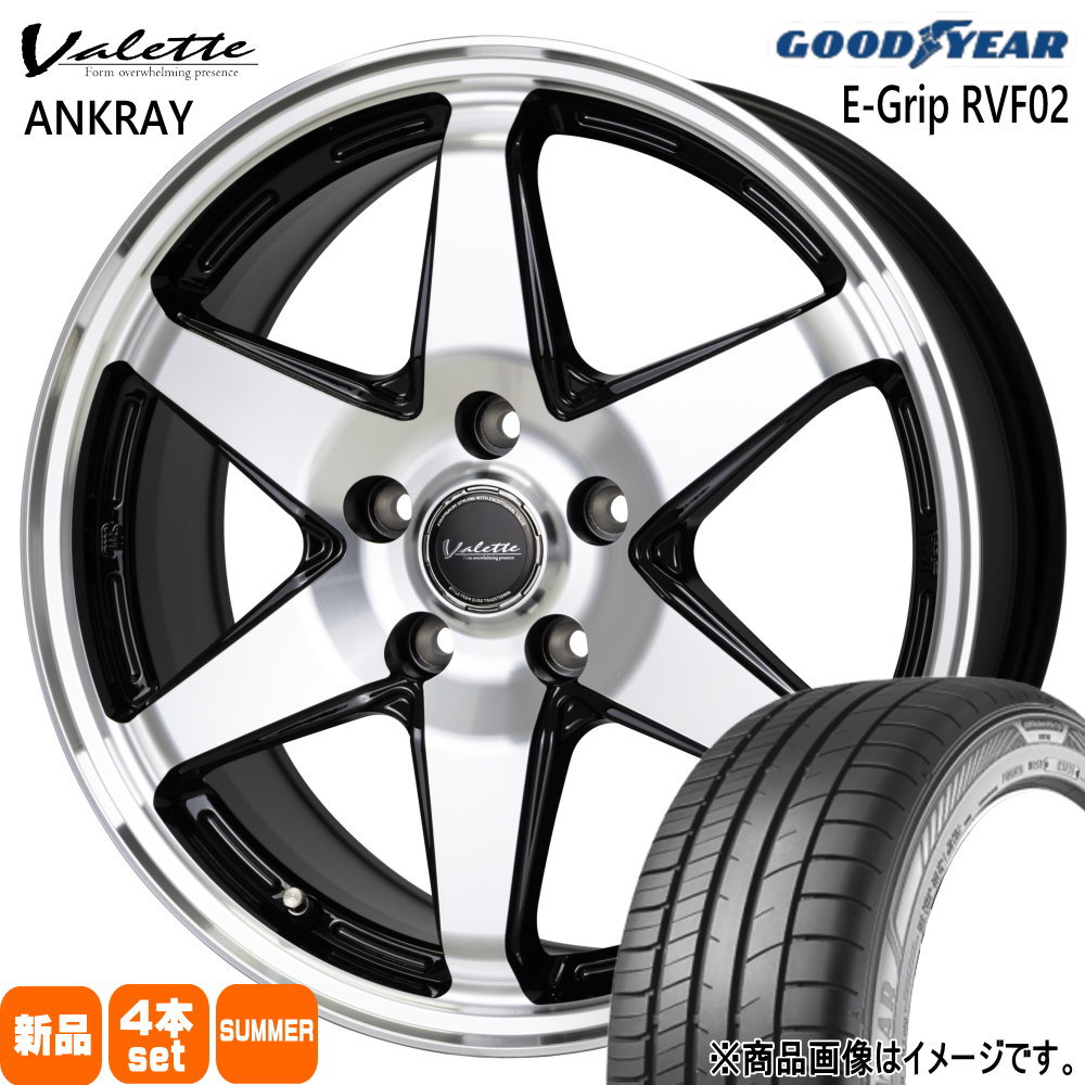185/65R15 88H グッドイヤー EfficentGrip RVF02 夏用 サマータイヤ Valette ANKRAY 10系 シエンタ プレミオ  15インチ