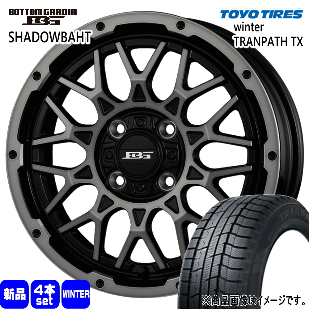 トーヨータイヤ winterTRANPATH TX 155/65R14 冬タイヤ BG SHADOWBAHT 4.5J 4穴 4/100 14インチ ウェイク タント スペーシア N BOX デイズ : bgshadowbaht bkpbc 14454540 tx 1556514 : タイヤショップ78 2号店