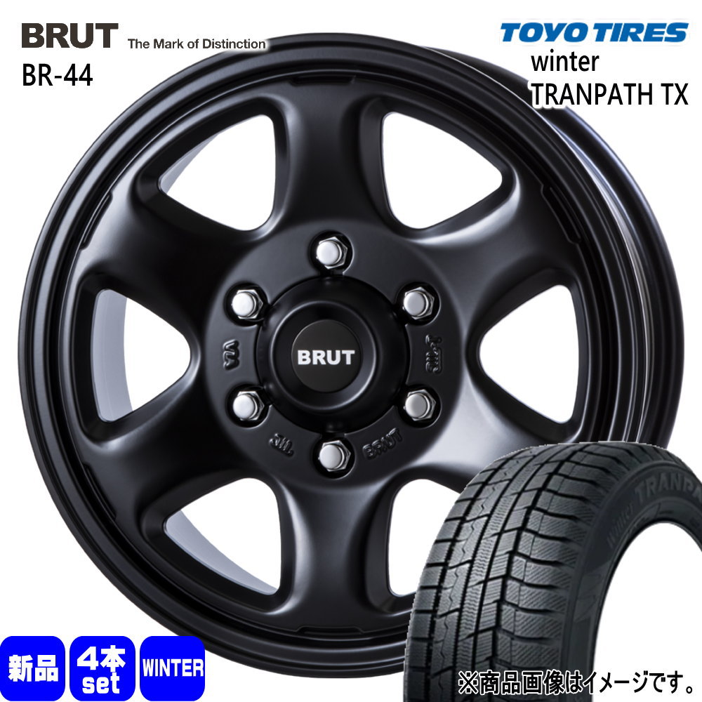 215/70R16 100Q トーヨータイヤ WinterTRANPATH TX 冬用 スタッドレスタイヤ BRUT BR-44 200系 ハイエース 専用