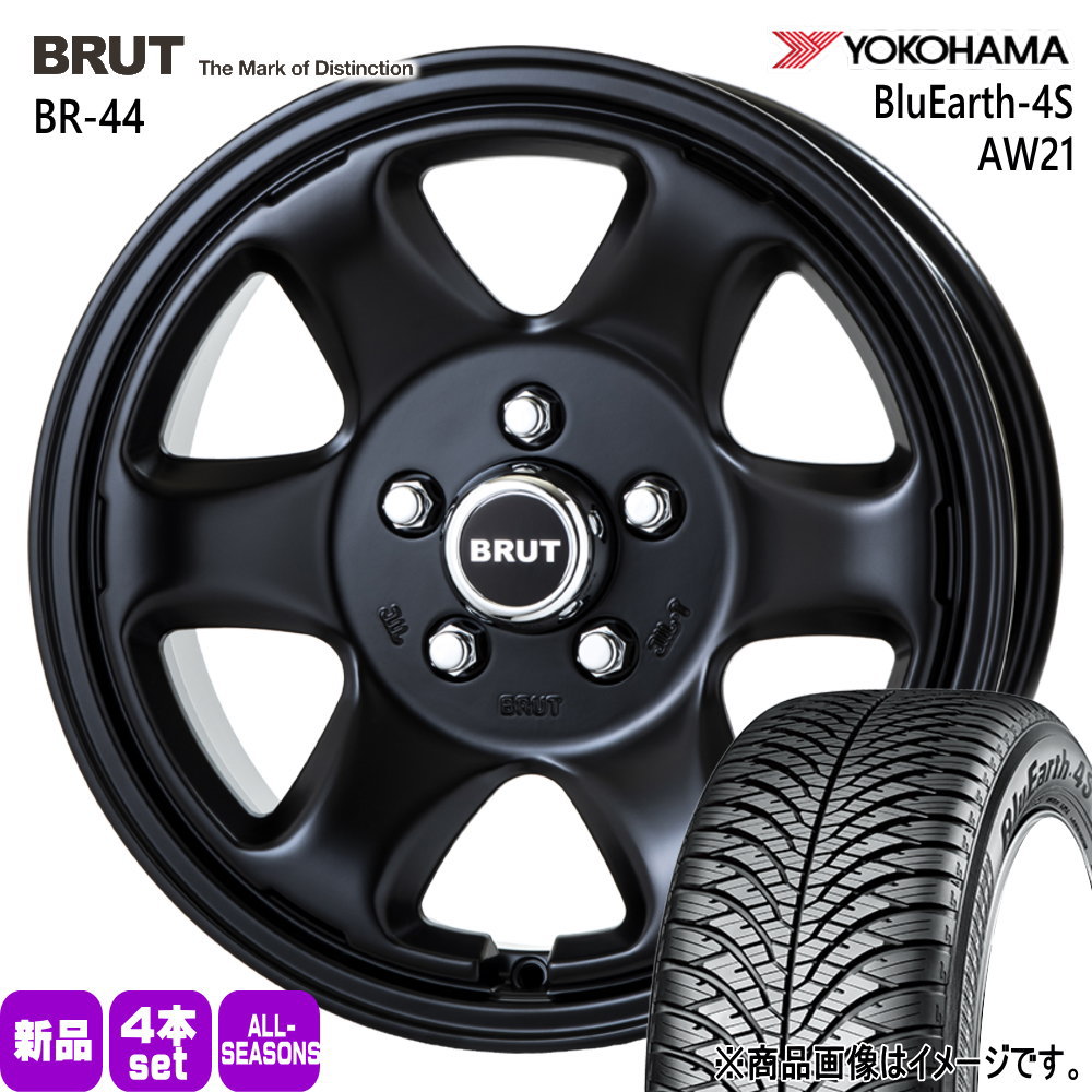 215/60R16 99H XL  ヨコハマ BluEarth-4S AW21 夏冬兼用 オールシーズンタイヤ BRUT BR-44 ホンダ WR-V ヴェゼル オデッセイ