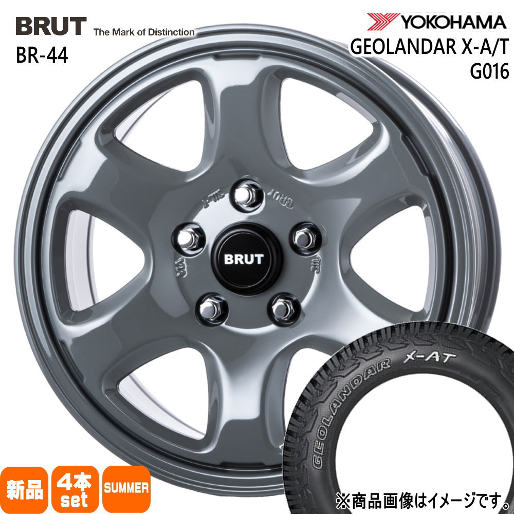 ヨコハマタイヤ - 245/65R17 105/102Q LT ヨコハマ GEOLANDAR X-AT G016 夏用 朱夏タイア BRUT BR-44 RAV4 タイヤ、ホイール-夏タイヤ、ホイールセット