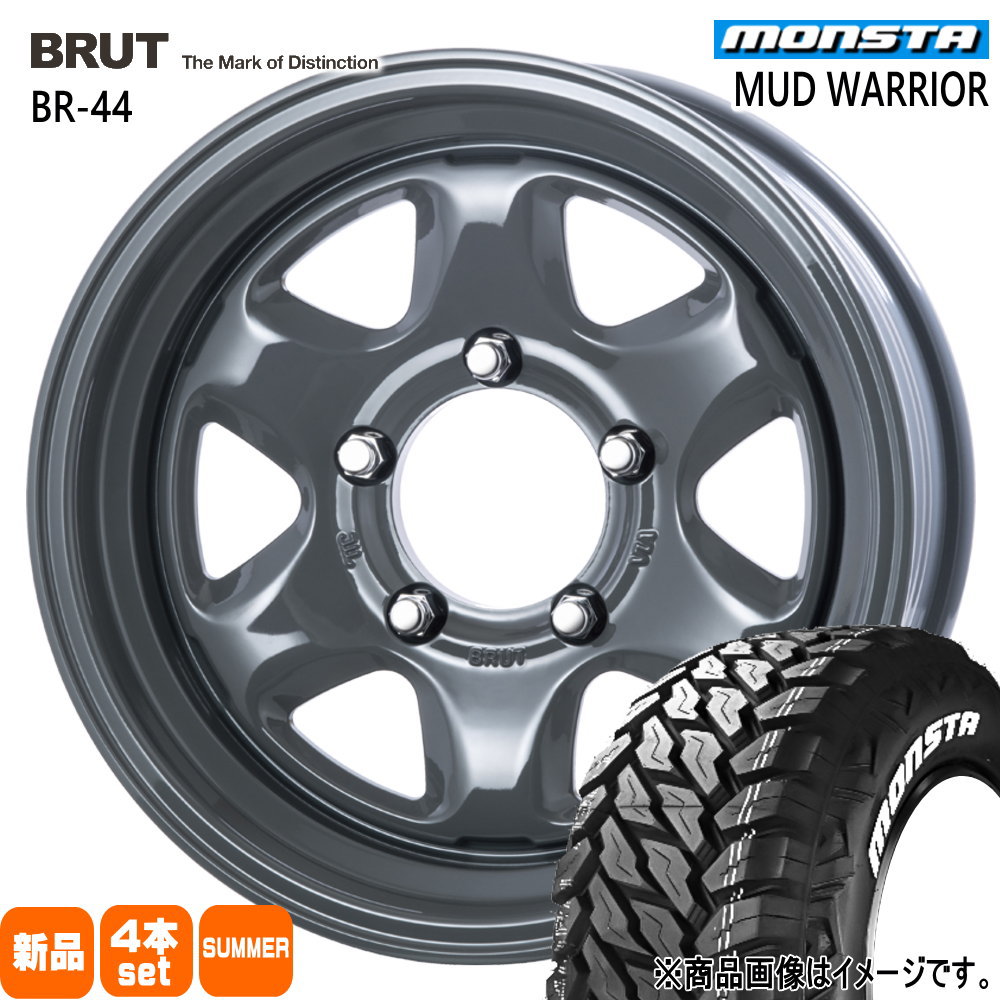 215/70R16 107/105Q LT モンスタ MUD WARRIOR 夏用 サマータイヤ BRUT BR-44 JB74 ジムニーシエラ JC74 ノマド