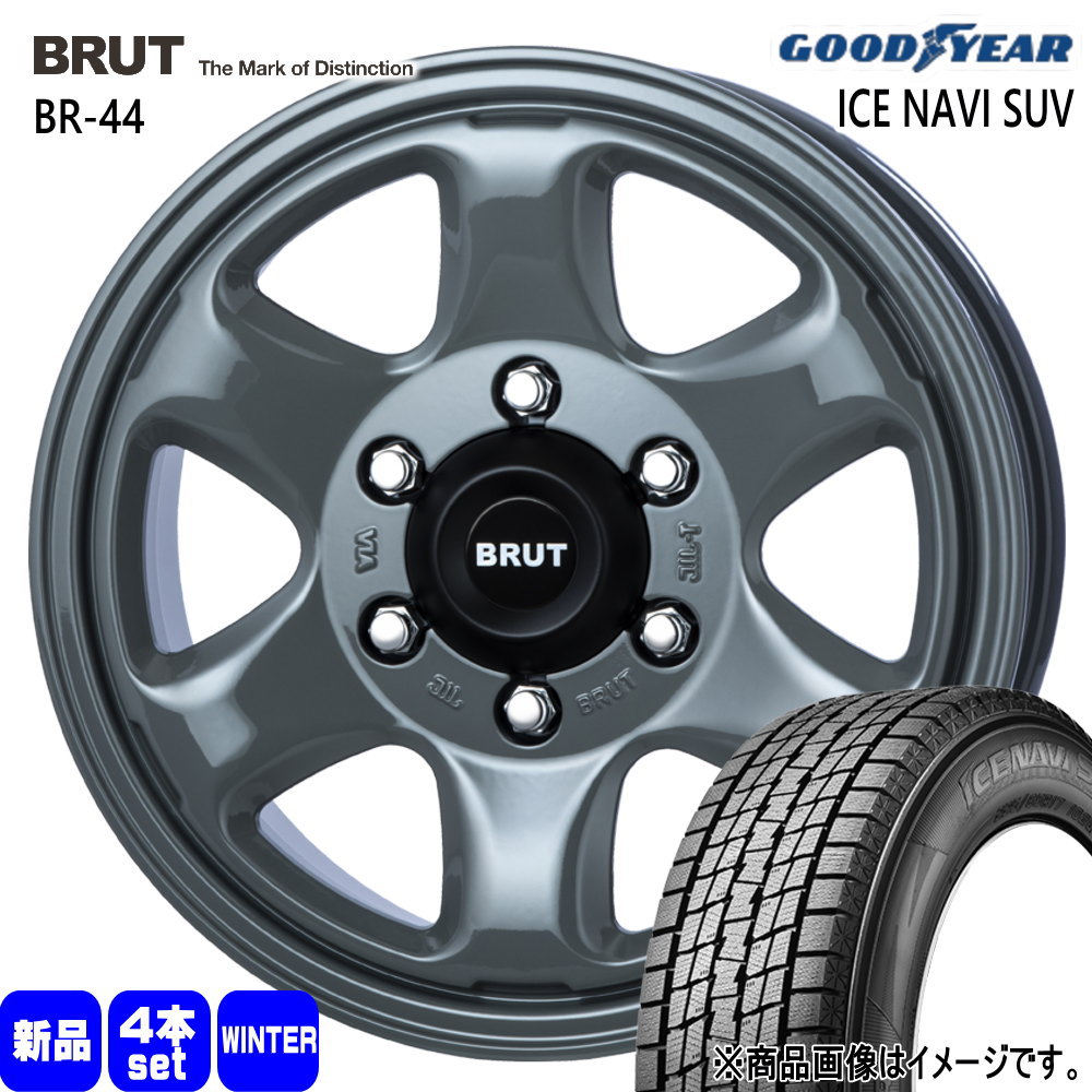 215/70R16 100Q グッドイヤー ICE NAVI SUV 冬用 スタッドレスタイヤ BRUT BR-44 200系 ハイエース 専用