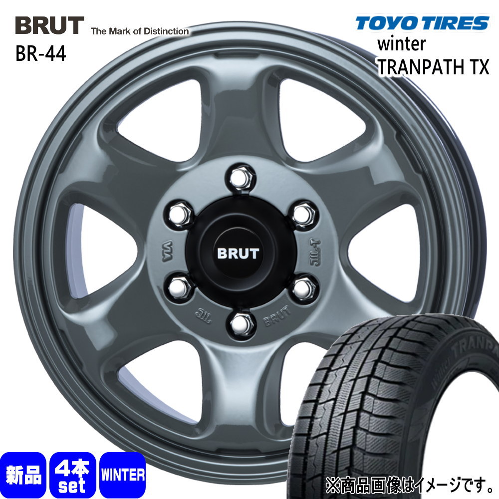 215/70R16 100Q トーヨータイヤ WinterTRANPATH TX 冬用 スタッドレスタイヤ BRUT BR-44 200系 ハイエース 専用