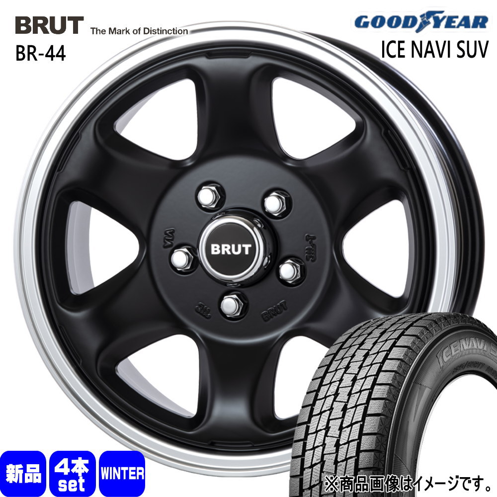215/70R16 100Q グッドイヤー ICE NAVI SUV 冬用 スタッドレスタイヤ BRUT BR-44 三菱 デリカD5