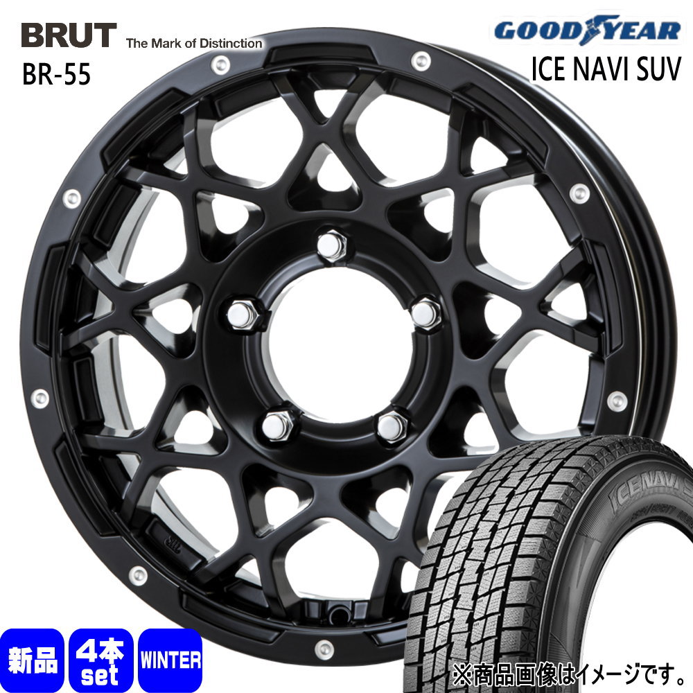 215/70R16 100Q グッドイヤー ICE NAVI SUV 冬用 スタッドレスタイヤ BRUT BR-55 JB64 JB23 ジムニー 専用