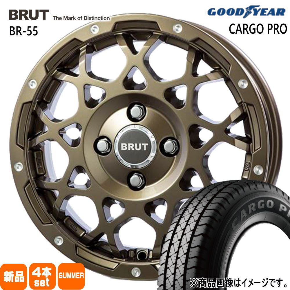 165/80R14 97/95N LT グッドイヤー CARGO PRO 夏用 サマータイヤ BRUT BR-55 日産 NV200 バネット M20 VM20