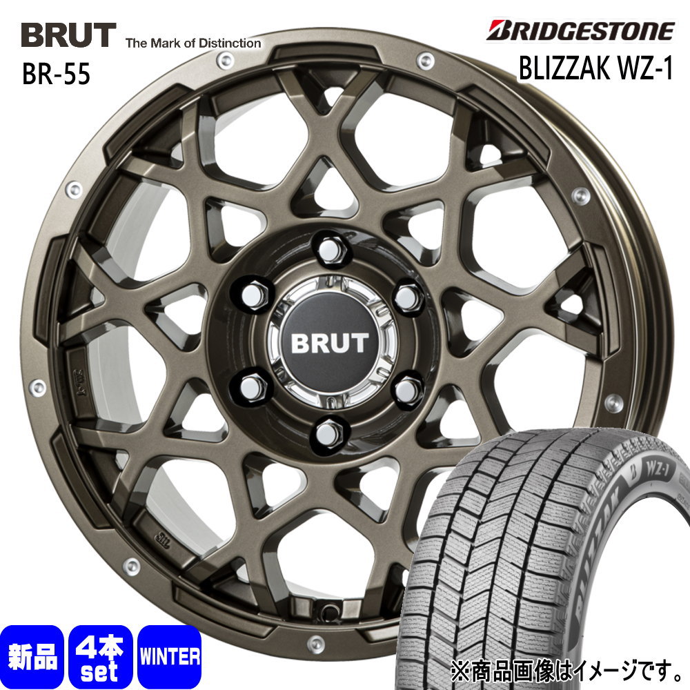 265/60R18 110Q ブリヂストン BLIZZAK WZ-1 冬用 スタッドレスタイヤ BRUT BR-55 ハイラックス プラド GSRトライトン