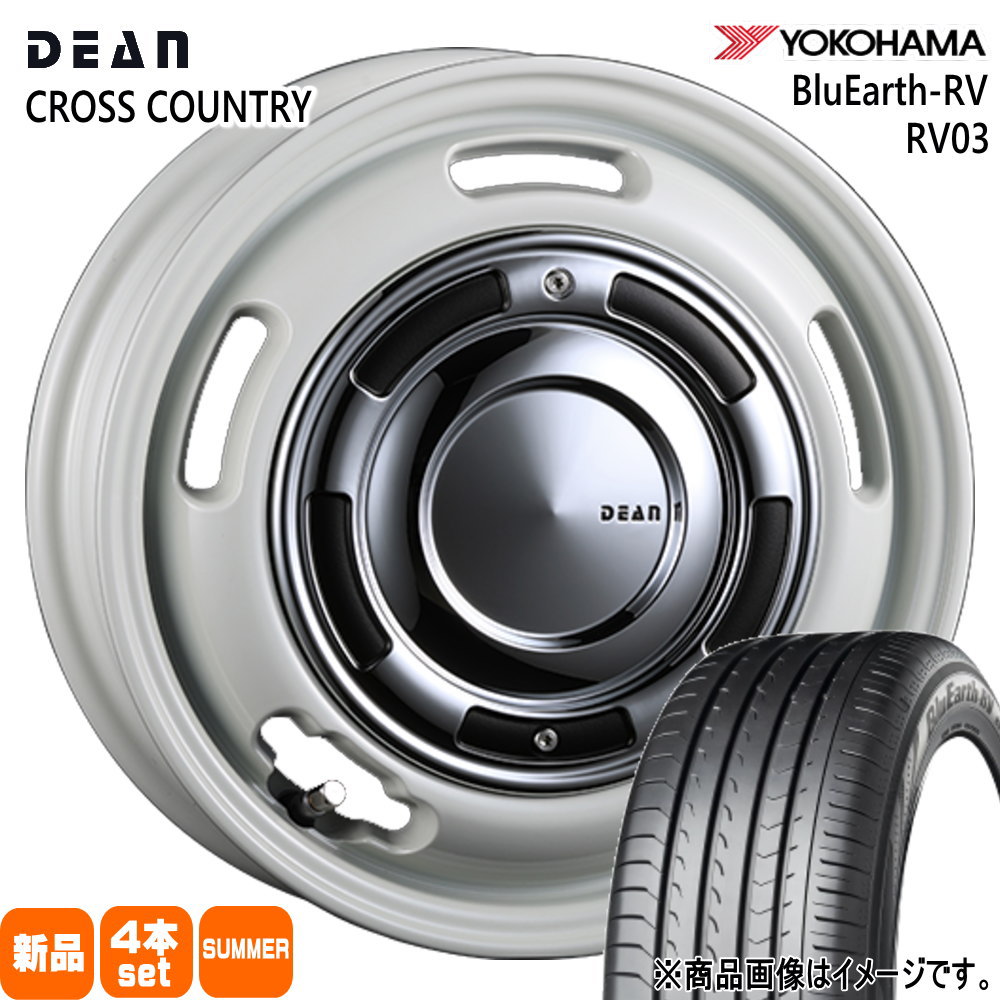 195/65R15 91H ヨコハマ BluEarth-RV RV03 夏用 サマータイヤ DEAN CROSS COUNTRY サクシード・プロボックス/Y12 AＤバン