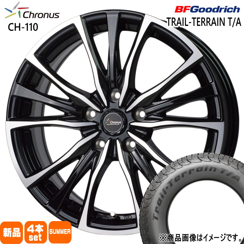 BFグッドリッチ - 225/60R17 99H TRAIL-TERRAIN T/A 夏用 朱夏タイア Chronus CH-110 30系アルファード/デリカD5/T31エクストレイル 17in 自動車-タイヤ、ホイール