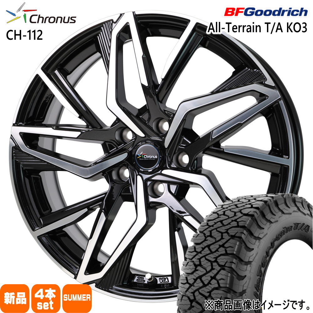 225/65R17 107/103S LRD LT BFグッドリッチ All-Terrain T/A KO3 夏用 サマータイヤ Chronus CH-112 XV GT系 フォレスター SJ系 etc  17インチ