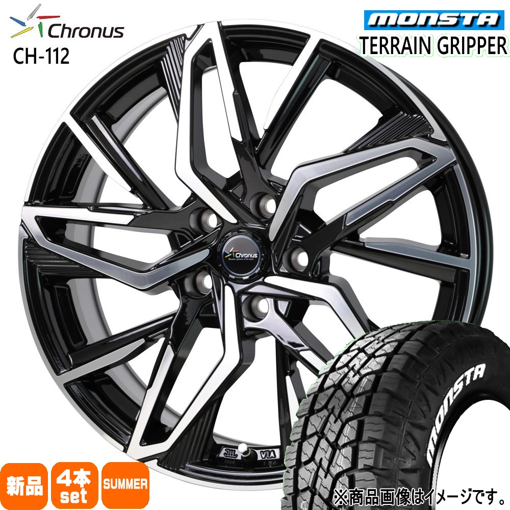 MONSTA TYRES - 225/55R18  モンスタ TERRAIN GRIPPER 夏用 夏場タイア Chronus CH-112 ホンダ ZR-V/クロストレック/E52エルグ地びた  18in