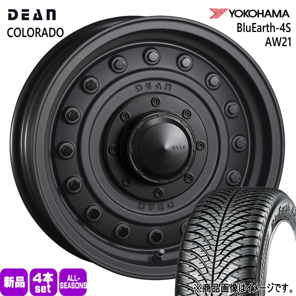 215/70R16 100H ヨコハマ BluEarth-4S AW21 夏冬兼用 オールシーズンタイヤ DEAN COLORADO JB64 JB23 ジムニー 専用
