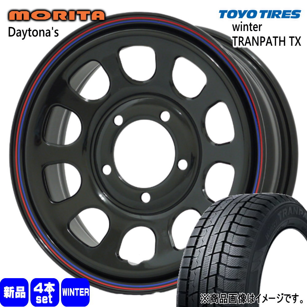 TOYO TIRES - 215/70R15 98Q トーヨータイヤ WinterTRANPATH TX 冬用 スタッドレスタイヤ DAYTONA'S スズキ JB74 ジムニーシエラ 専用 自動車-冬タイヤ、ホイールセット