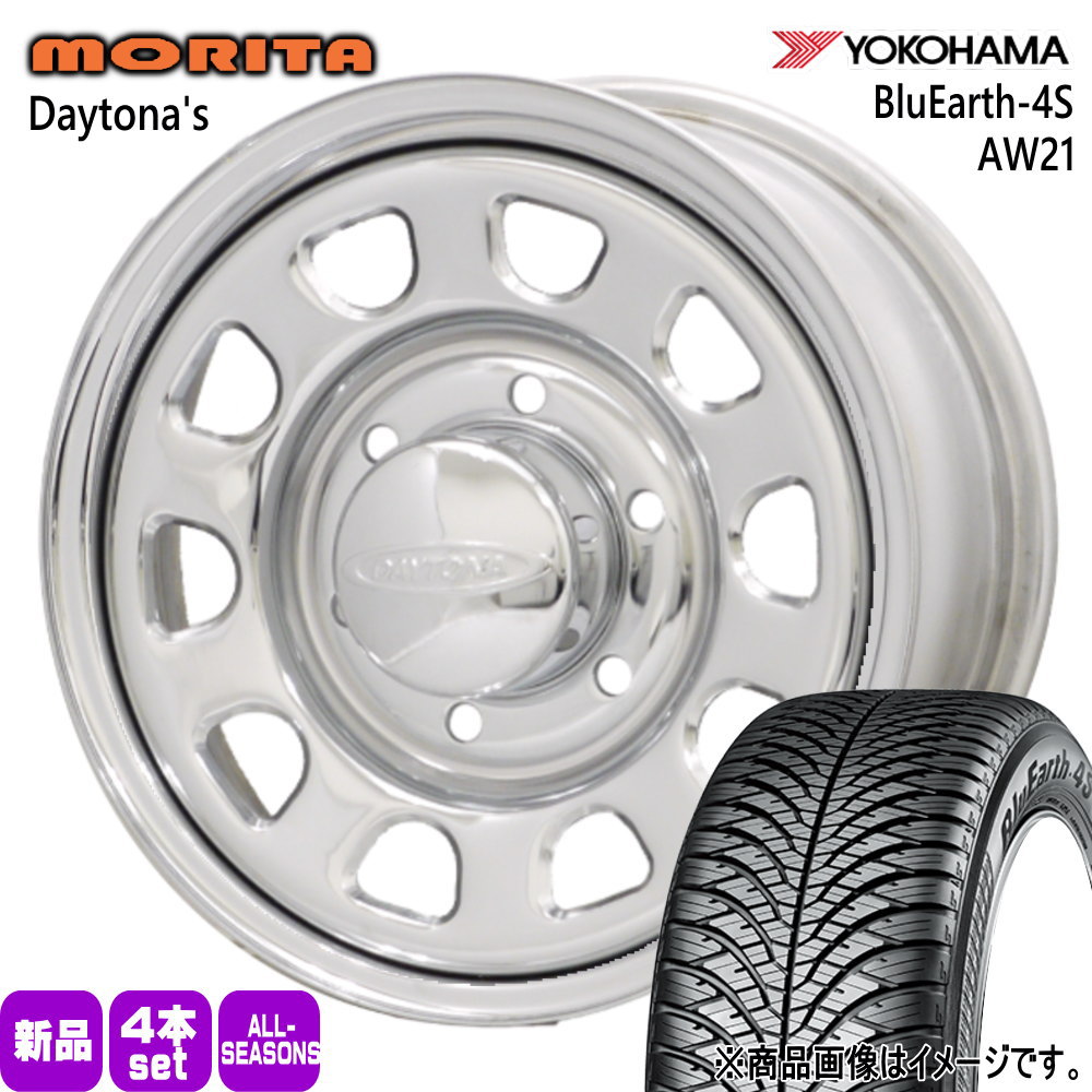 215/60R17 100V XL ヨコハマ BluEarth-4S AW21 夏冬兼用 オールシーズンタイヤ DAYTONA'S 200系 ハイエース 専用