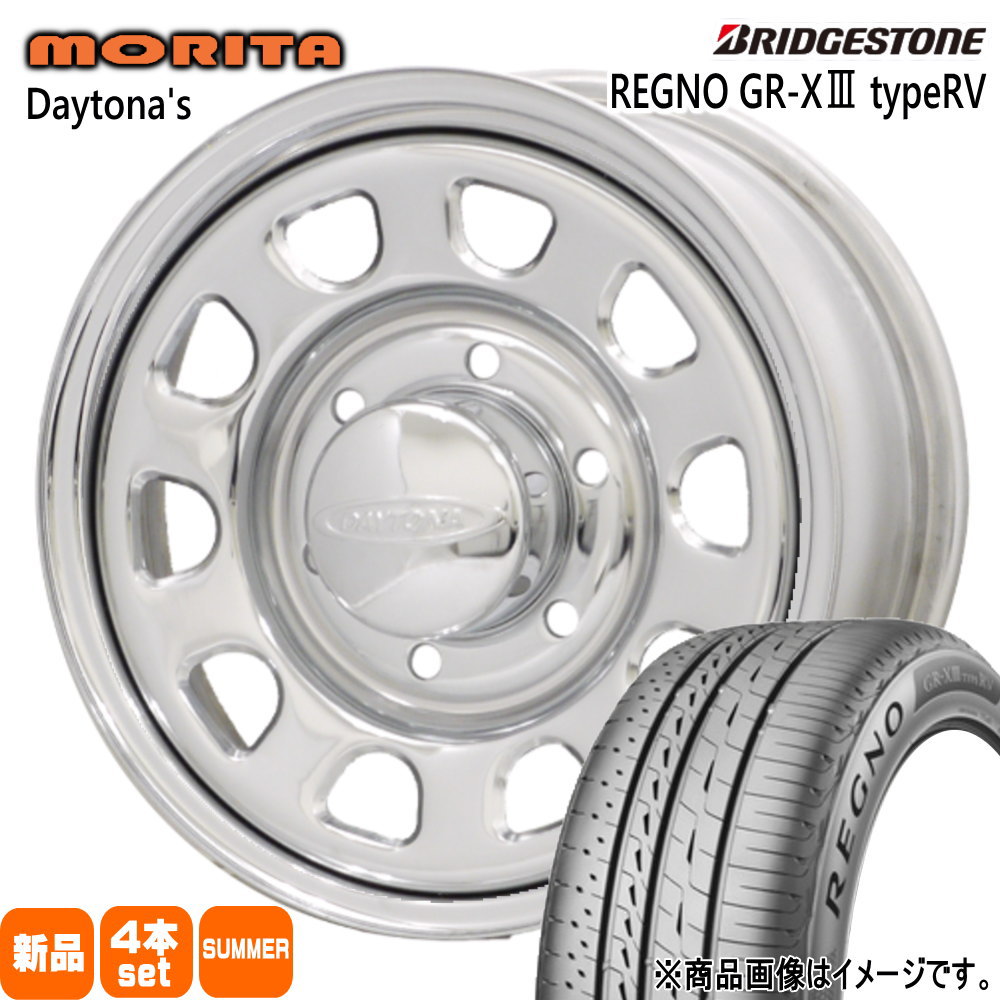 BRIDGESTONE - 法人送りとどける 215/60R17 96H ブリヂストン REGNO GRX3RV 夏用 炎節タイア DAYTONA'S 200系 ご機嫌はやりっ子 専用