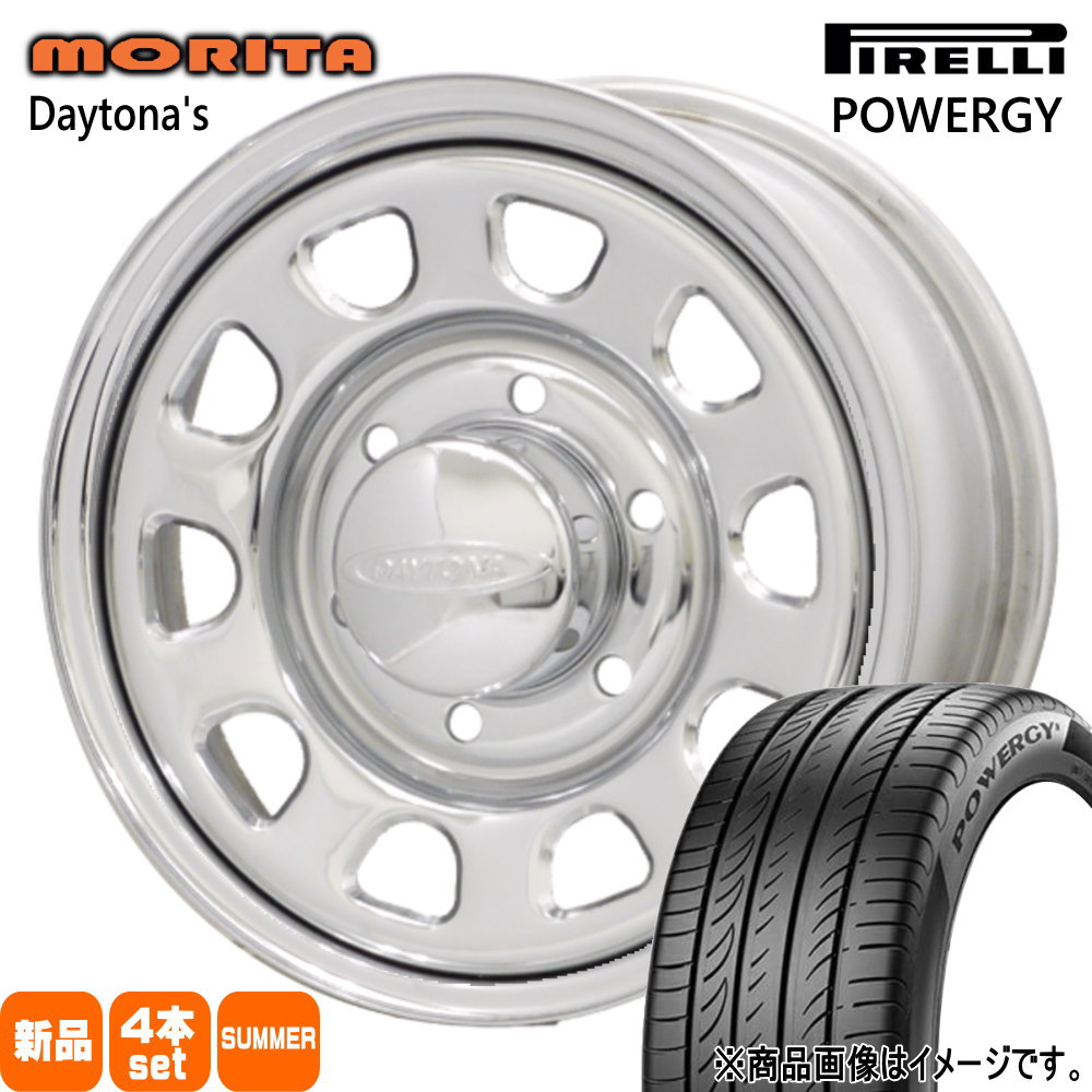 PIRELLI - 215/60R17 96H ピレリ POWERGY 夏用 朱夏タイア DAYTONA'S 200系 御機嫌はやりっ児 専用 タイヤ、ホイール-自動車-夏タイヤ、ホイールセット