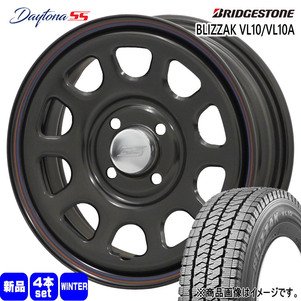 ブリヂストン BLIZZAK VL10A 155/80R14 88/86 冬タイヤ MLJ Daytona SS 5.0J 4穴 4/100 14インチ トヨタ 160系 プロボックス・サクシード : daytonass bk 1450424100 vl10a 15580148886 : タイヤショップ78 2号店