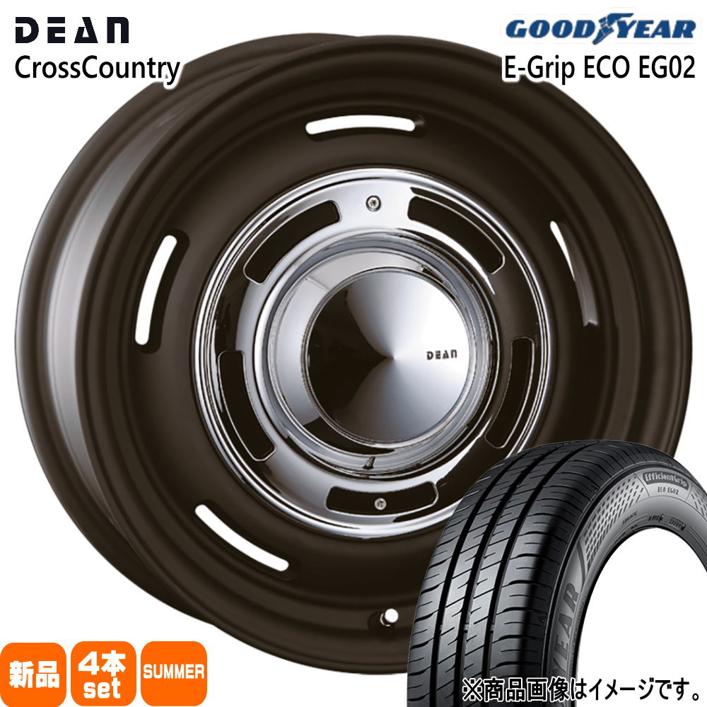 185/65R15 88H グッドイヤー EfficientGrip ECO EG02 夏用 サマータイヤ DEAN CROSS COUNTRY サクシード・プロボックス/NV150 ADバン  15インチ