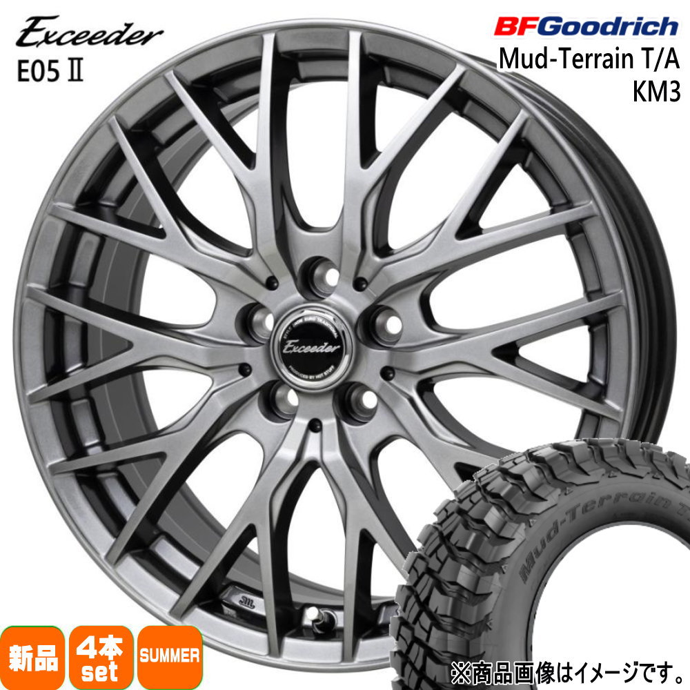 225/75R16 115/112Q LRE LT BFグッドリッチ Mud-Terrain T/A KM3 夏用 サマータイヤ Exceeder E05 2 三菱 デリカD5 / トヨタ RAV4