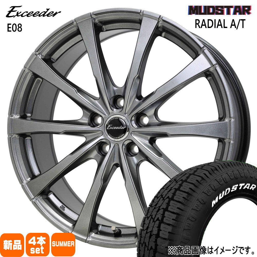 225/55R18 98T マッドスター RADIAL AT 夏用 サマータイヤ Exceeder E08 ZR-V/クロストレック/E52エルグランド