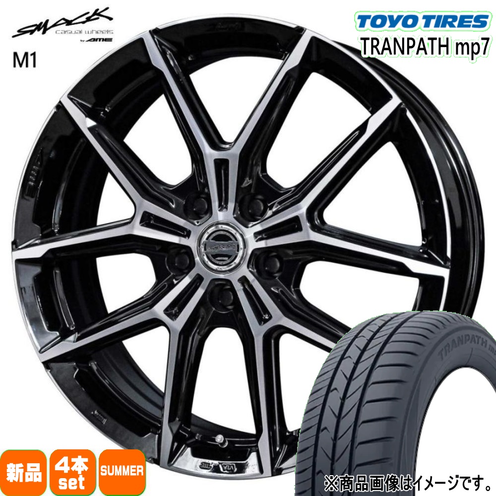 215/45R18  トーヨータイヤ TRANPATH mp7 夏用 サマータイヤ SMACK +EK M1 90系 ノア ヴォクシー SAI プリウスα