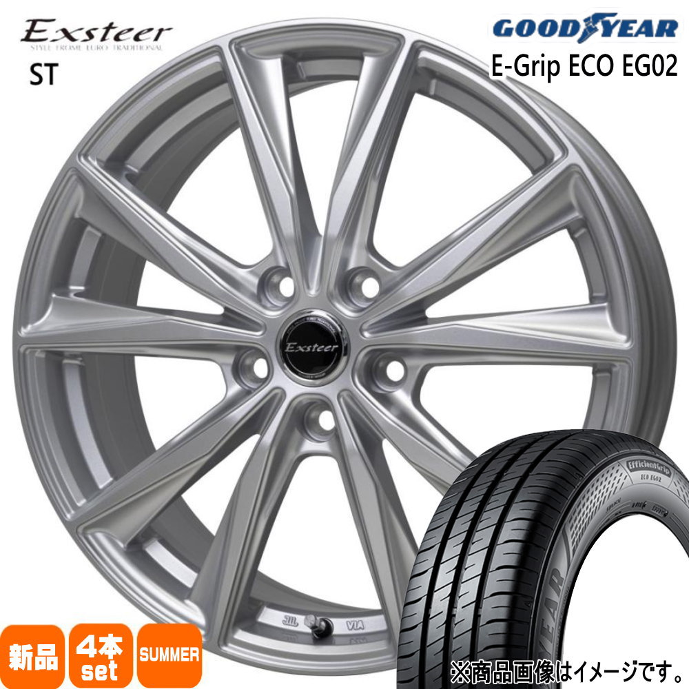195/65R15 91H グッドイヤー EfficientGrip ECO EG02 夏用 サマータイヤ Exsteer ST CT 30 50系 プリウス ウィッシュ