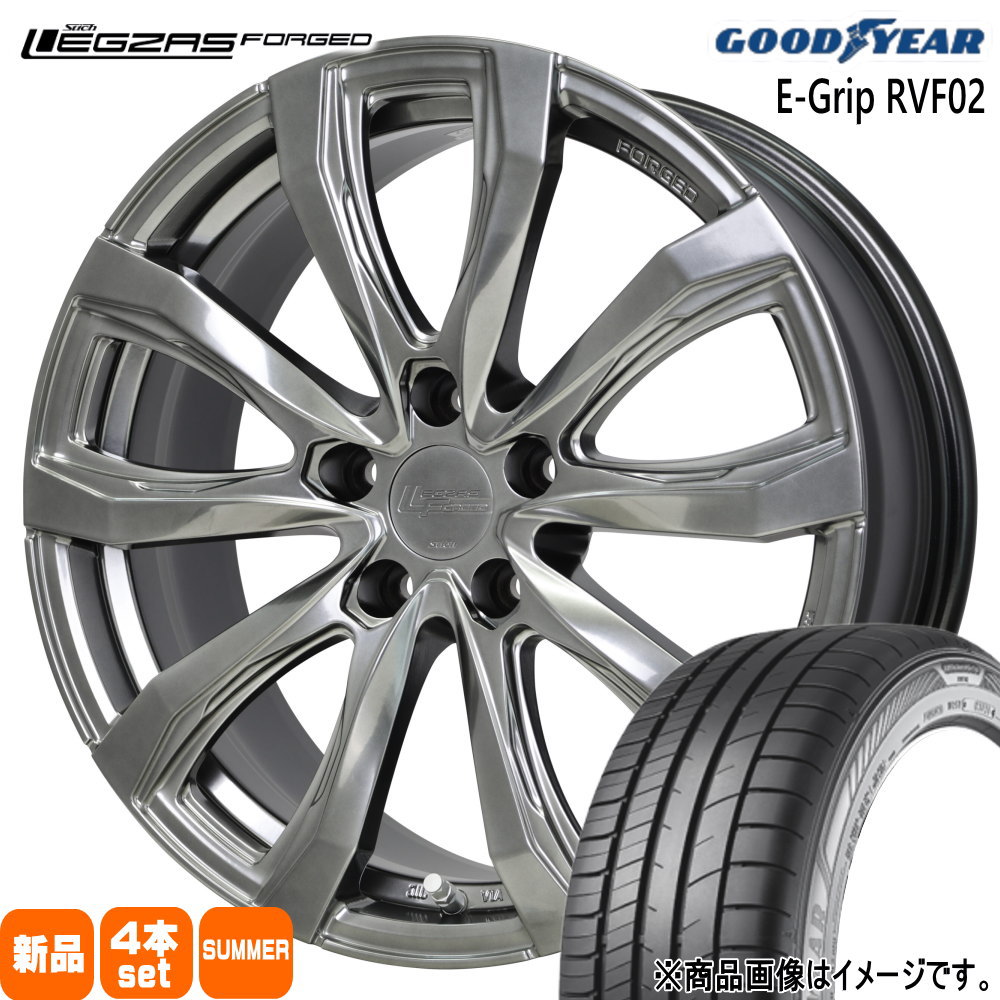Efficient Grip - 245/45R19 102W グッドイヤー EfficentGrip RVF02 夏用 朱夏タイア LEGZAS FORGED FS-01 トヨタ専用 30系 アルファード ヴェルファイア  19in 夏タイヤ、ホイールセット-自動車