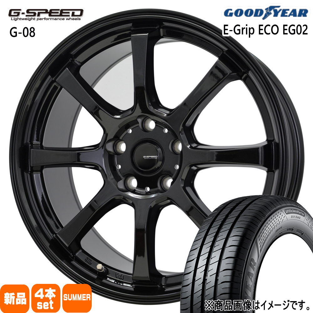 GOODYEAR EfficientGrip ECO EG02 195/65R15 15インチ 夏タイヤ 4本 23年製 バリ溝 プリウス ヴォクシー アイシス等　(MTE529)クレジットカード QRコード決済可能 グッドイヤー（GOODYEAR） 195/65R15 91H EfficientGrip ECO EG02 夏用