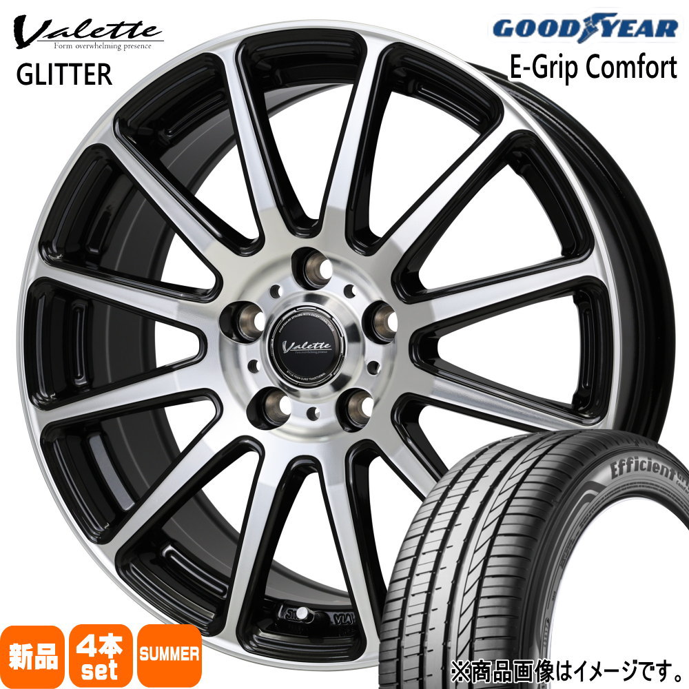 195/65R15 91H グッドイヤー EfficientGrip Comfort 夏用 サマータイヤ Valette GLITTER 5ナンバー ヴォクシー アイシス etc.  15インチ