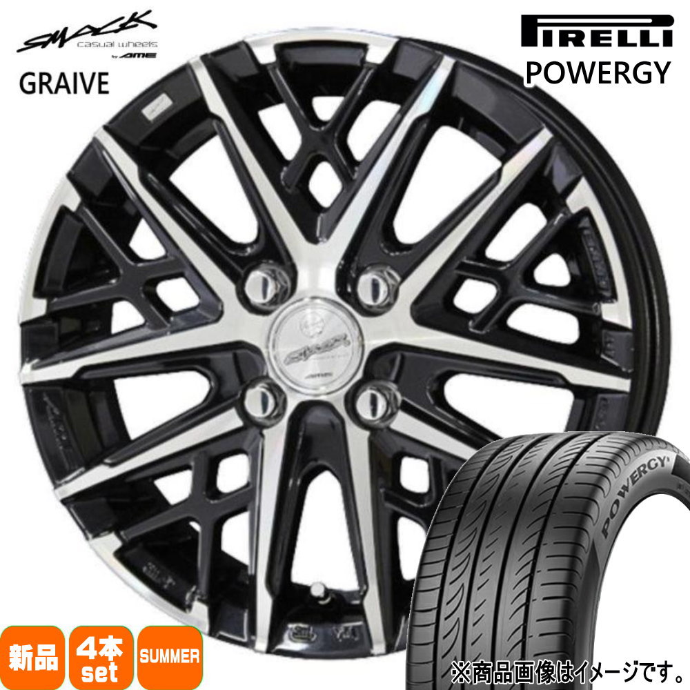PIRELLI - 185/65R15 88H ピレリ POWERGY 夏用 朱夏タイア SMACK GRAIVE MAZDA2 デミオ K10アクア E12万覚え帳 自動車-夏タイヤ、ホイールセット-タイヤ、ホイール