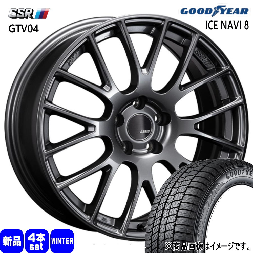 グッドイヤー ICE NAVI8 245/40R18 冬タイヤ SSR GTV04 8.5J 5穴 5/114.3 18インチ インプレッサ WRX STI : gtv04 mg 1885455114 in8 2454018 : タイヤショップ78 2号店