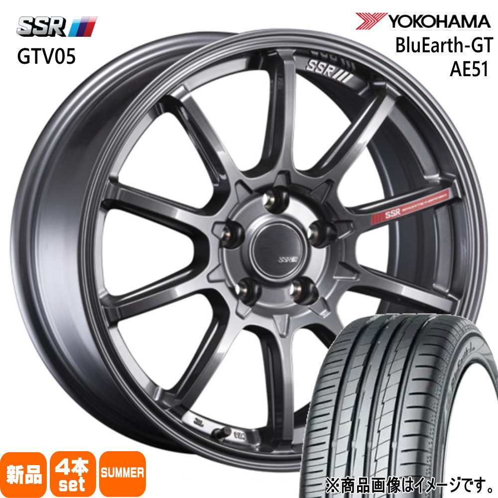 ヨコハマ BluEarth GT AE51 225/45R18 夏タイヤ SSR GTV05 8.0J 5穴 5/114.3 18インチ カムリ クラウン ティアナ J32 : gtv05 gm 1880385114 ae51 2254518 : タイヤショップ78 2号店