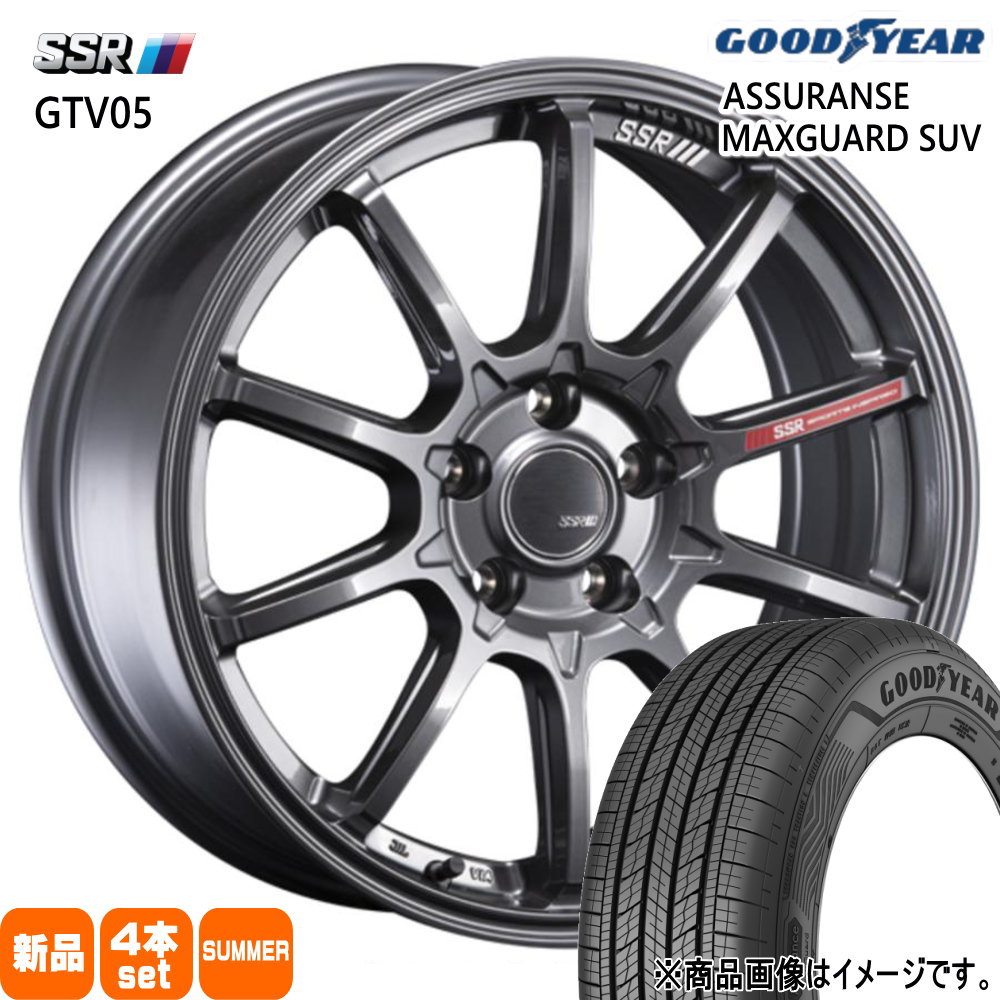 グッドイヤー AMG SUV 225/60R18 夏タイヤ SSR GTV05 8.0J 5穴 5/114.3 18インチ クラウンクロス RAV4 ハリアー : gtv05 gm 1880385114 amgsuv 2256018 : タイヤショップ78 2号店