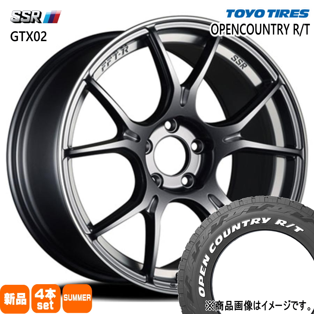 OPEN COUNTRY - 225/60R18 100Q トーヨータイヤ OPENCOUNTRY R/T 夏用 朱夏タイア GTX02 CR-V レガシィアウトバック BS9  18in 自動車-車、バイク、自転車-夏タイヤ、ホイールセット